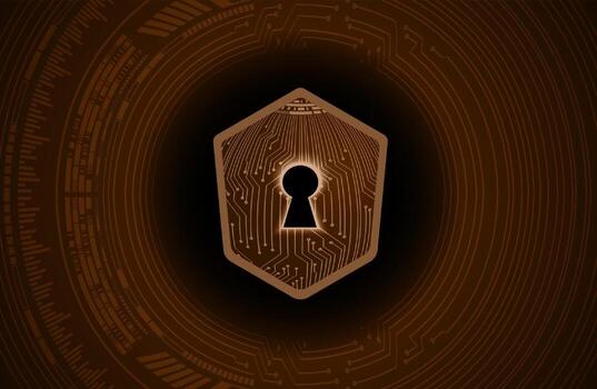 Modern Cybersecurity Technology Background with shield vector