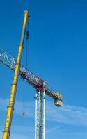 Disassembly of a tower crane photo