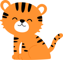 Cute tiger animal character, International Tiger Day png