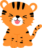 Cute tiger animal character, International Tiger Day png