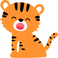 söt tiger djur- karaktär, internationell tiger dag png