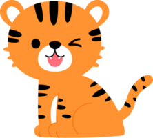 linda Tigre animal personaje, internacional Tigre día png