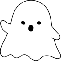 Halloween carino fantasma cartone animato personaggio illustrazione png