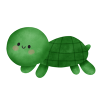 Cute Turtle Under the sea Watercolor illustration png