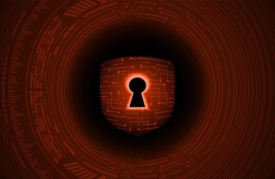 Modern Cybersecurity Technology Background with shield vector