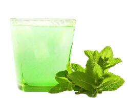 Drink with mint and ice photo