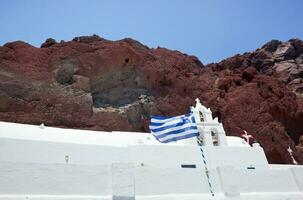 rojo playa - santorini isla - Grecia foto