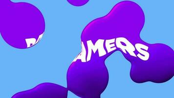 DREAMERS lettering. Water liquid gradients with modern colors. The futuristic gradient is a designed liquid animation. Animation of color futuristic liquid looped. video