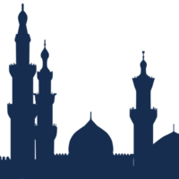 silhouette of the mosque png