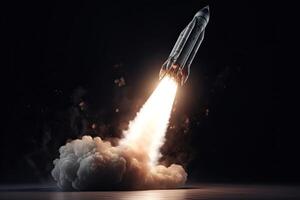 AI Generated Rocket launching photo