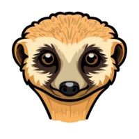 meerkat ansikte ClipArt transparent bakgrund png