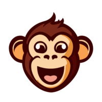 Happy Monkey face icon clipart transparent background png