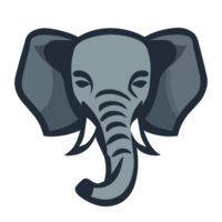 Elephant face icon clipart transparent background png