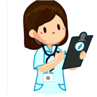 Nurse checkup Clipart transparent background png