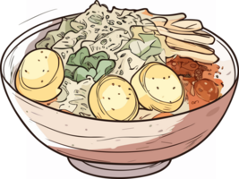 Ramen in bowl png