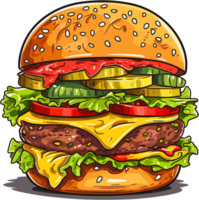 hamburguesa ilustración para hamburguesa día activo png