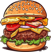 hamburguesa ilustración para hamburguesa día activo png
