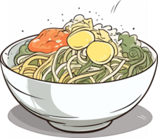 Ramen in a bowl png