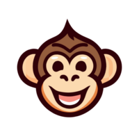 Happy Monkey face clipart transparent background png