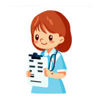 Nurse checkup Clipart transparent background png