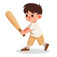 Kids playing cricket clipart transparent background png