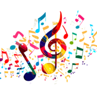 música notas ícone clipart transparente fundo png