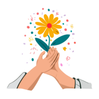 två hand blomma ClipArt transparent bakgrund png