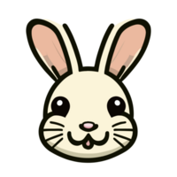 Rabbit face clipart transparent background png