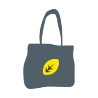 cute eco-friendly bag illustration icon png