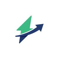 eléctrico flecha logo vector