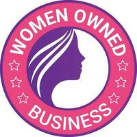 Women Owned Logo. Women Owned vector logo design. Women Owned business logo, Women owned badge, Women owned business icon