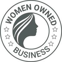 Women Owned Logo. Women Owned vector logo design. Women Owned business logo, Women owned badge, Women owned business icon