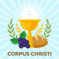 vector flat corpus christi illustration design