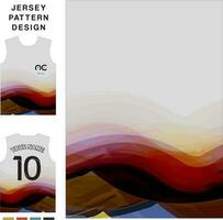 Waves of colors abstract concept vector jersey pattern template for printing or sublimation sports uniforms football volleyball basketball e-sports cycling and fishing Free Vector.