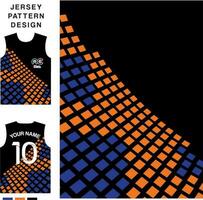 resumen cuadrado concepto vector jersey modelo modelo para impresión o sublimación Deportes uniformes fútbol americano vóleibol baloncesto e-sports ciclismo y pescar gratis vector.