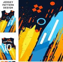 Abstract colorfull concept vector jersey pattern template for printing or sublimation sports uniforms football volleyball basketball e-sports cycling and fishing Free Vector.