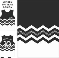 Abstract zigzag concept vector jersey pattern template for printing or sublimation sports uniforms football volleyball basketball e-sports cycling and fishing Free Vector.