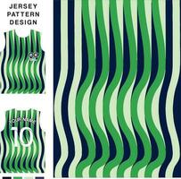 Abstract line wave concept vector jersey pattern template for printing or sublimation sports uniforms football volleyball basketball e-sports cycling and fishing Free Vector.