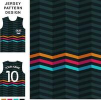 Seamless zigzag concept vector jersey pattern template for printing or sublimation sports uniforms football volleyball basketball e-sports cycling and fishing Free Vector.
