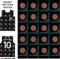 Abstract circle pattern concept vector jersey pattern template for printing or sublimation sports uniforms football volleyball basketball e-sports cycling and fishing Free Vector.