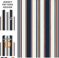 Striped concept vector jersey pattern template for printing or sublimation sports uniforms football volleyball basketball e-sports cycling and fishing Free Vector.