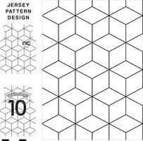 Square geometric concept vector jersey pattern template for printing or sublimation sports uniforms football volleyball basketball e-sports cycling and fishing Free Vector.