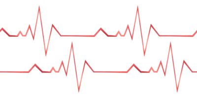 rood hartslag grafiek, cardiogram. waterverf illustratie. naadloos bord van de veterinair verzameling. voor decoratie en ontwerp, samenstelling png