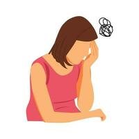 headache person pose illustration vector