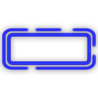 glowing neon light frame png