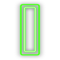 glowing neon light frame png