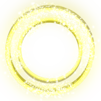 circle golden glitter frame png