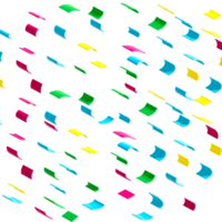 Colorful confetti streamers png