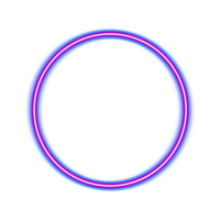 neon cirkel licht png