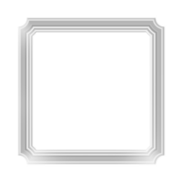 realisitc white photo frame png